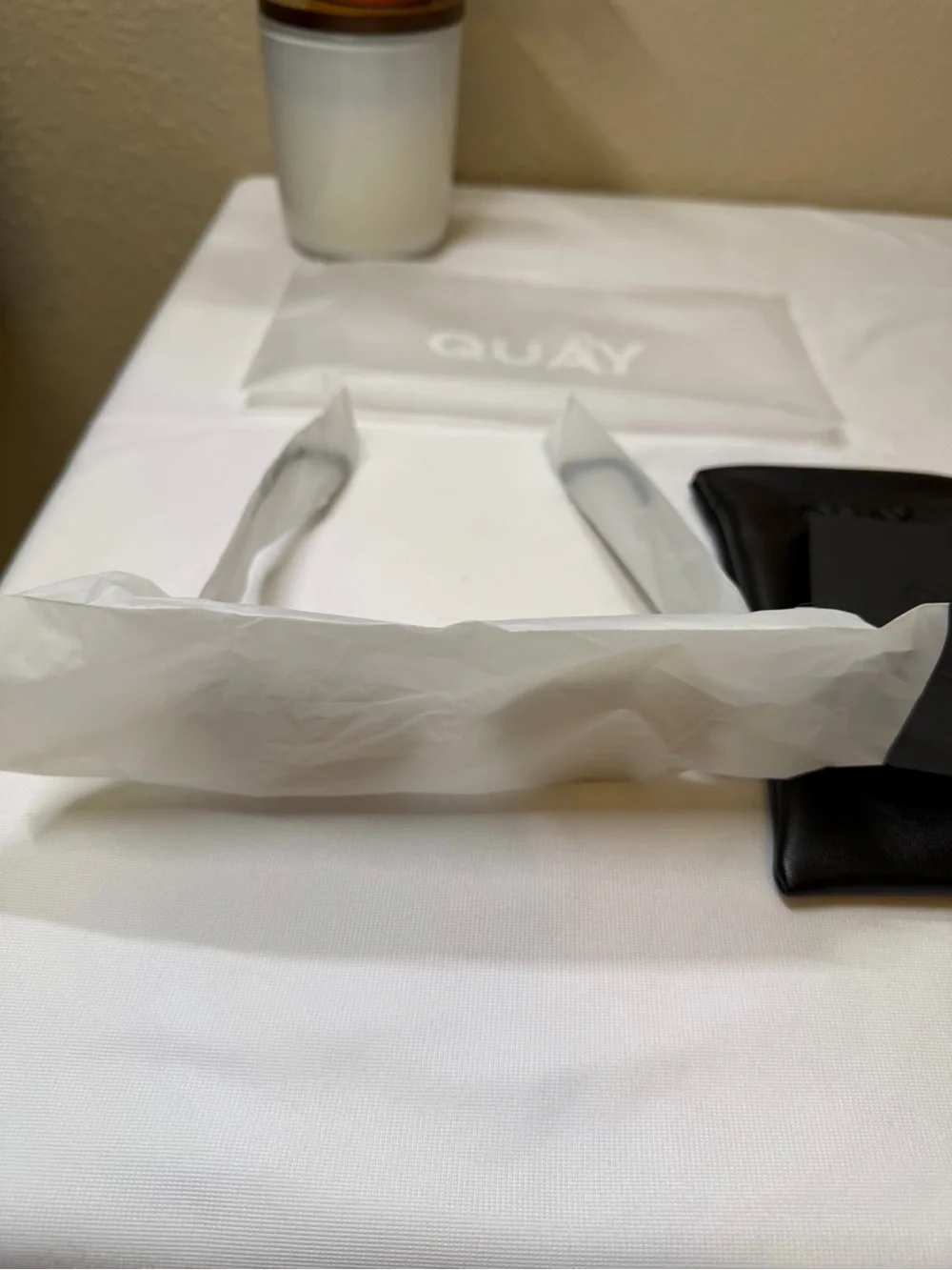 Quay Australia Big Time Sunglasses | Brushed Silver/Tan | New